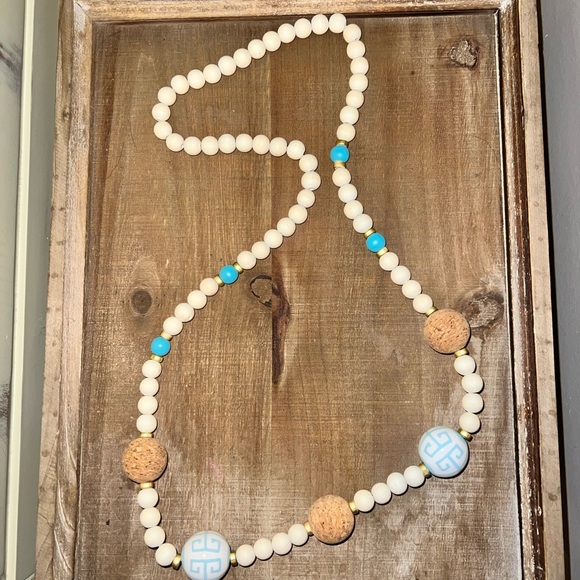 Boho Beaded Necklace with Turquoise Accents - Picture 1 of 4